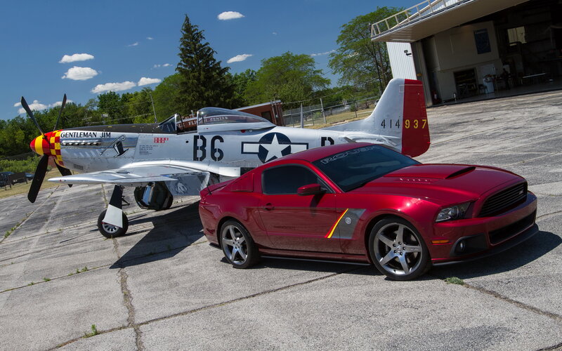 Red Car and Silver Plane