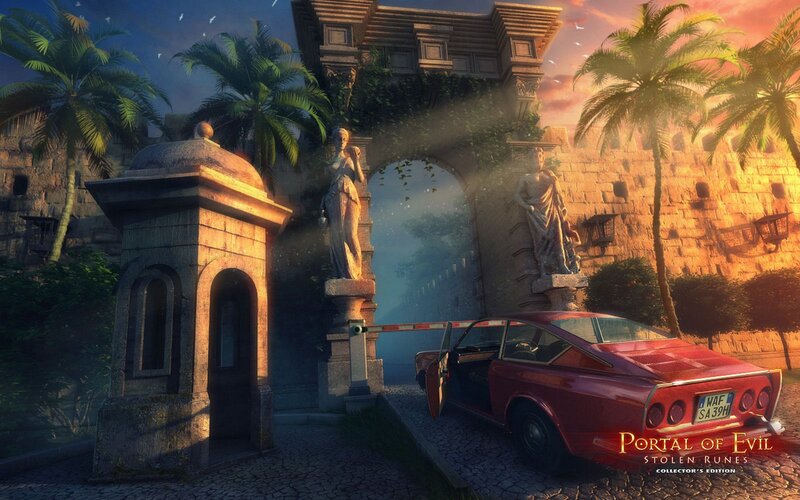 Red Car at Ancient Gate