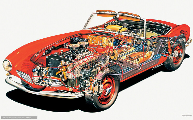 Red Car Cutaway Diagram