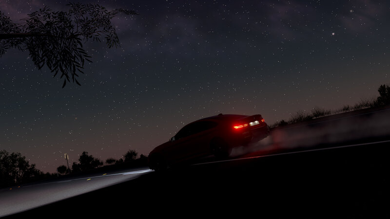 Red Car Drifting — Black