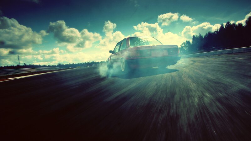 Red Car Drifting — Blue