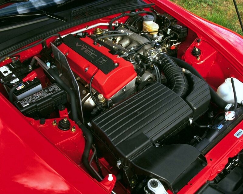 Red Car Engine Bay — Mechanical, Photograph