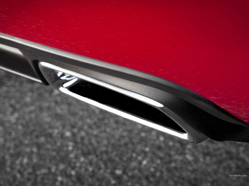 red car exhaust detail