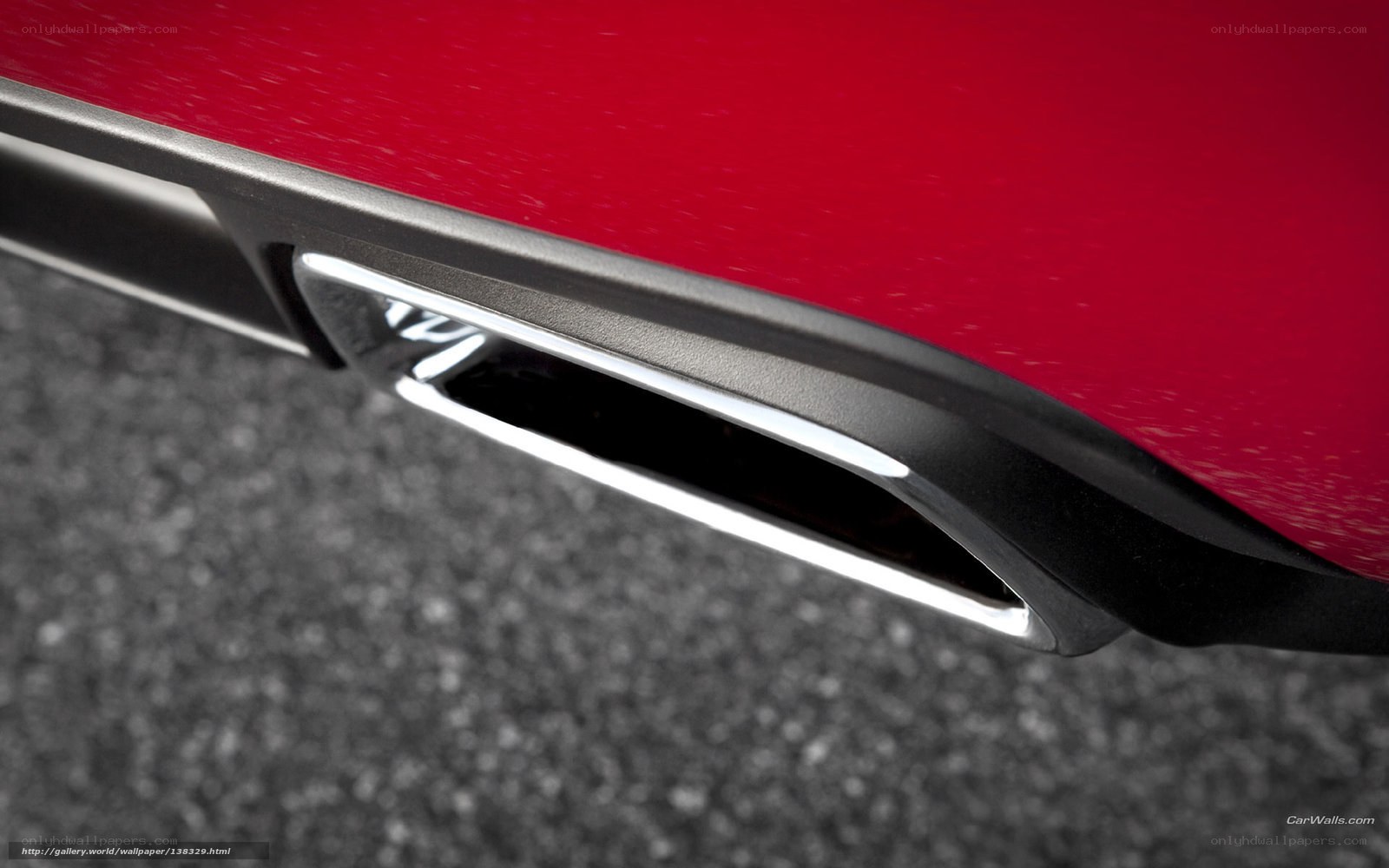 red car exhaust detail