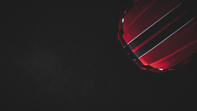 Red Car Front End — Dramatic
