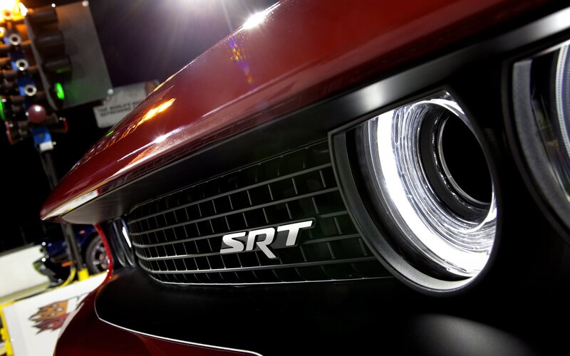 Red Car Front Grille — Dramatic