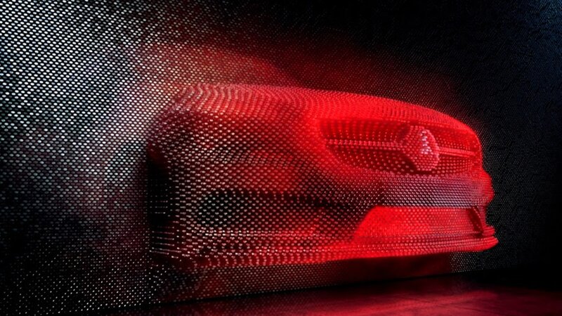 Red Car Front View — Dramatic