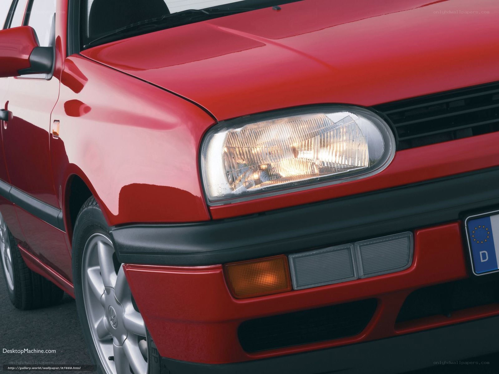 red car front view