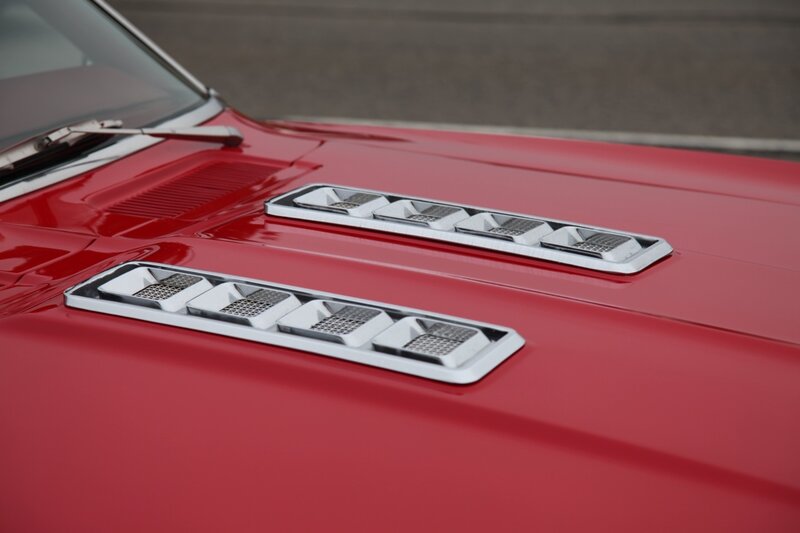 Red Car Hood Vents