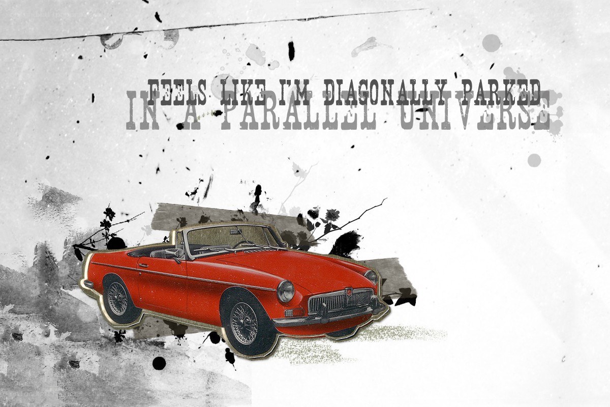 Red car in a parallel universe
