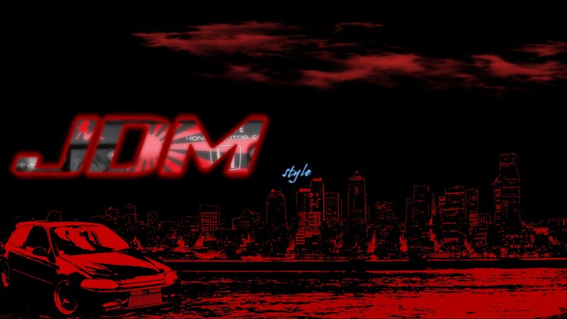 Red Car in City — Black