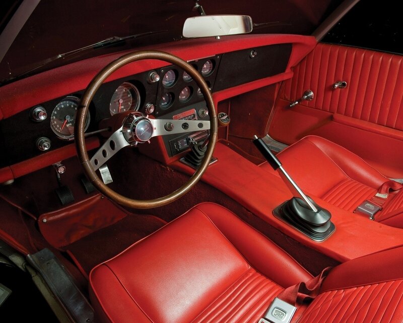 Red Car Interior — Classic, Photograph, Steering Wheel
