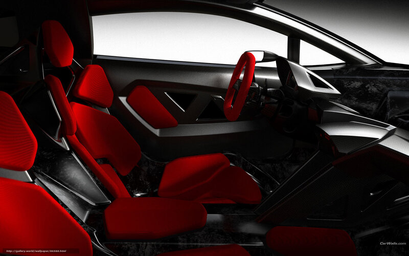 Red Car Interior — Dramatic, 3d Render