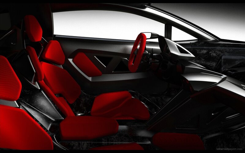 Red Car Interior — Dramatic, Digital Art
