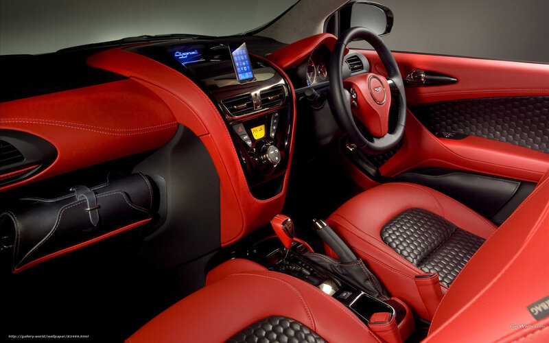 Red Car Interior — Luxurious, Photograph, Steering Wheel, Dashboard