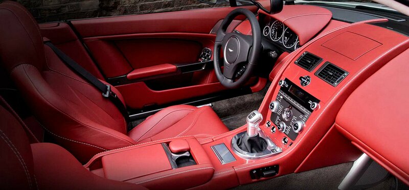 Red Car Interior — Luxurious, Photograph, Steering Wheel