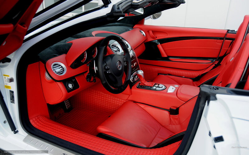 Red Car Interior — Luxurious