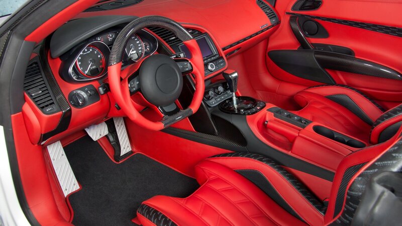 Red Car Interior — Sporty, Photograph