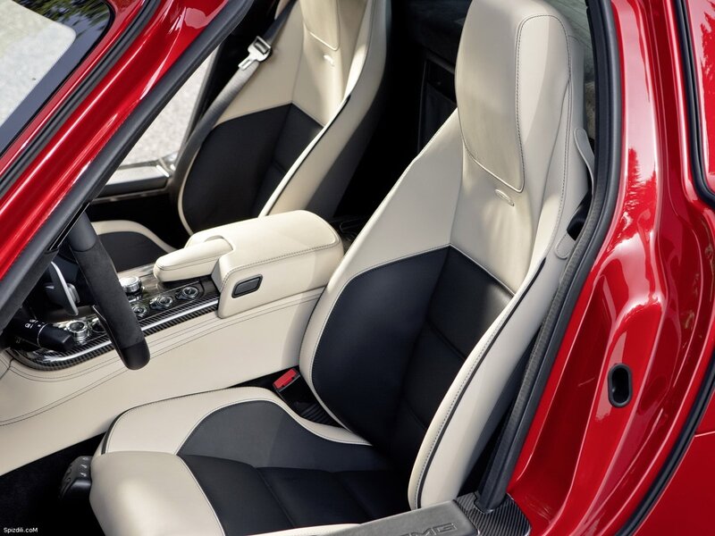 red car interior with leather seats