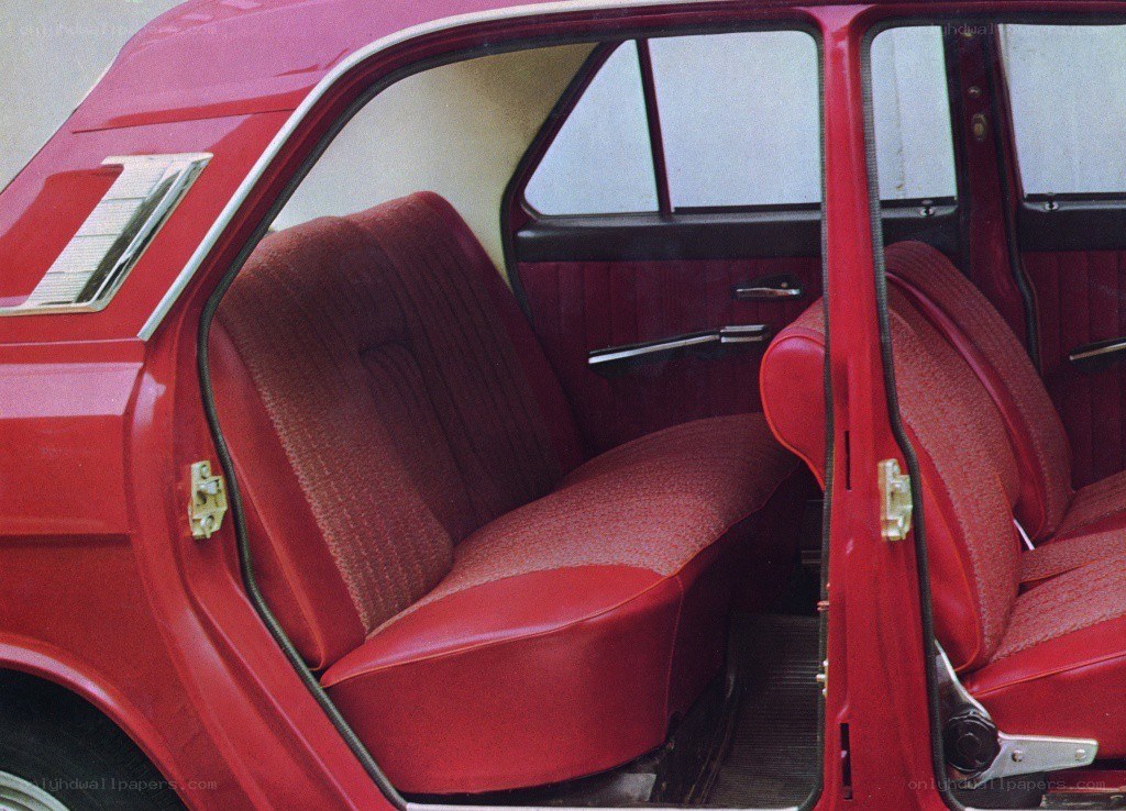 red car interior with open doors