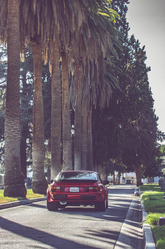 Red Car on Path
