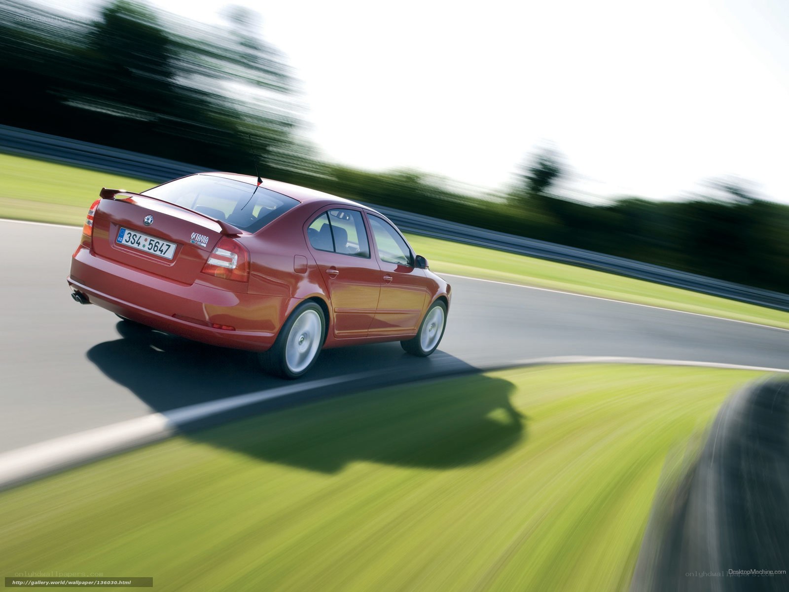 red car on racetrack