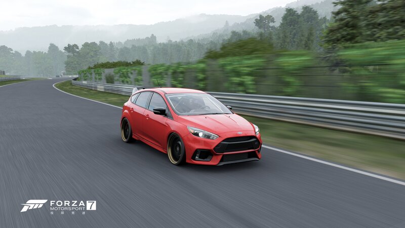 Red Car on Racetrack — Dynamic