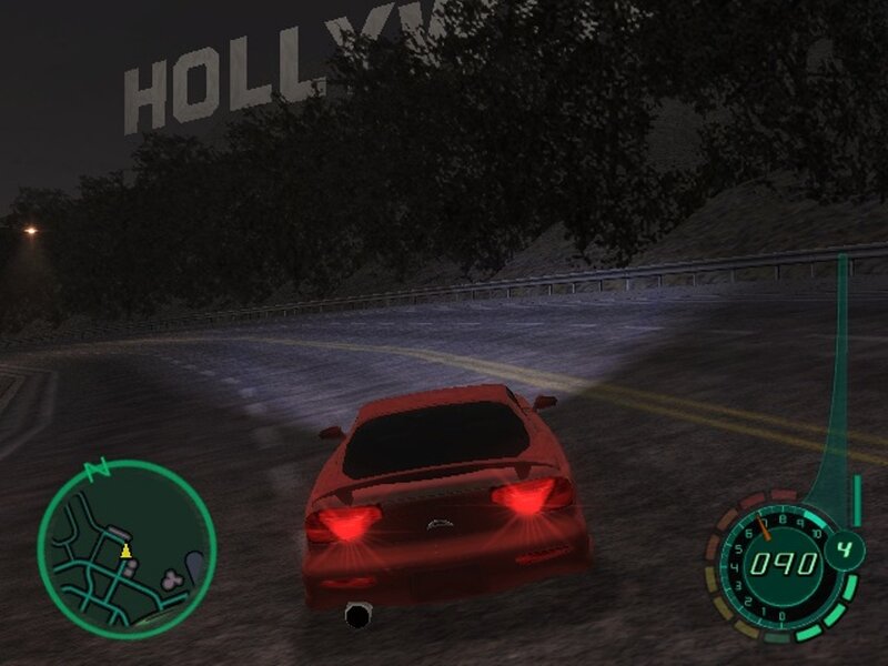 Red Car on Road — Dark