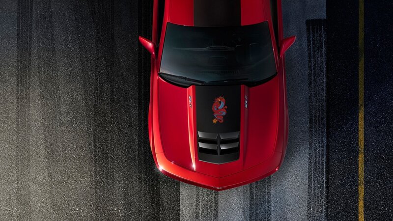 Red Car on Road — Dramatic, Night