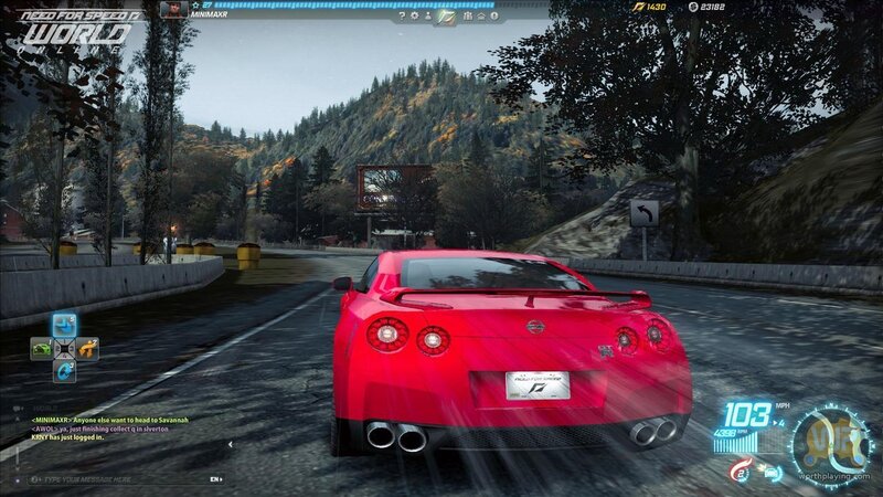 red car racing in need for speed