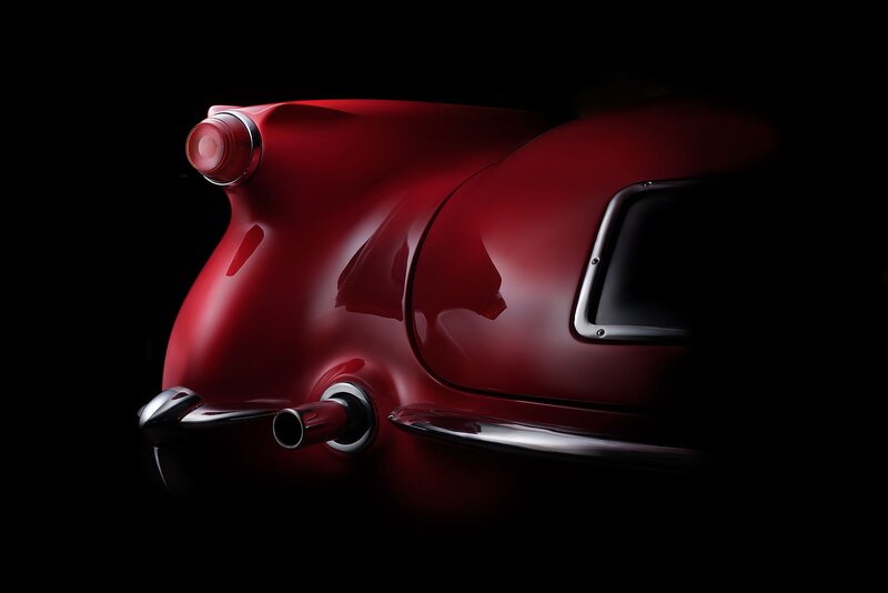 Red Car Rear End — Dramatic