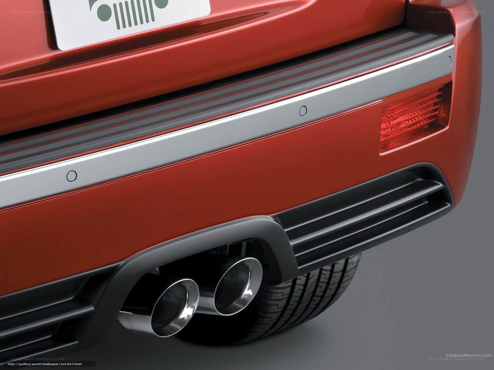 red car rear exhaust