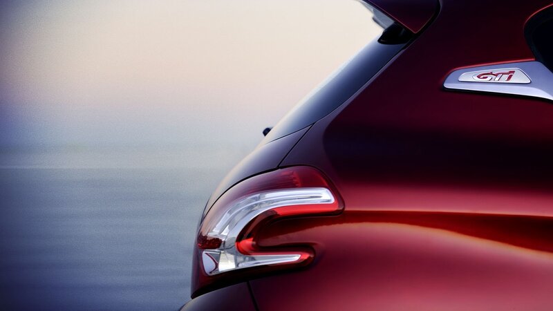 Red Car Rear View — Dramatic, Sunset