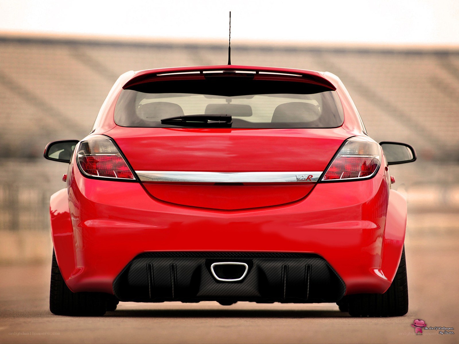 red car rear view