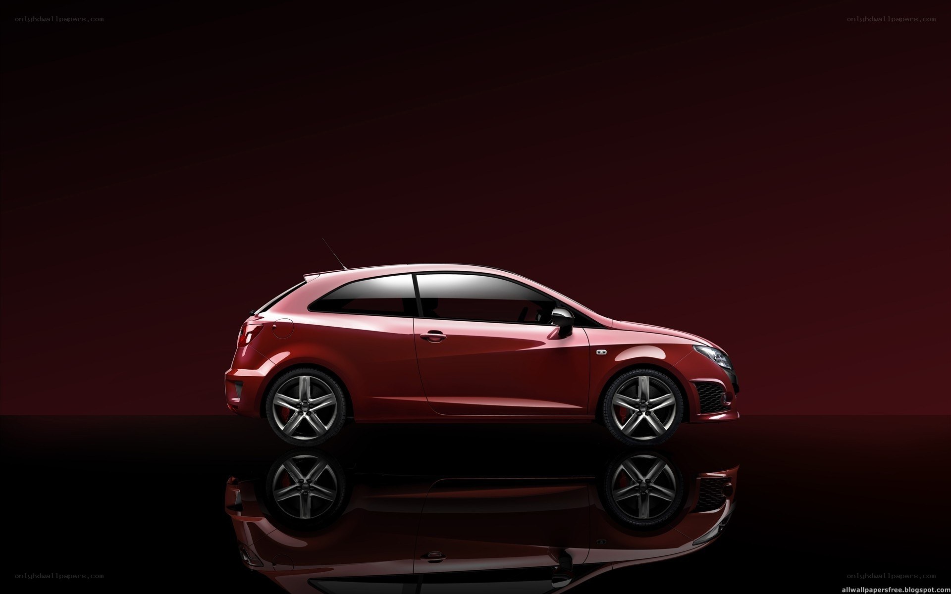 red car side profile