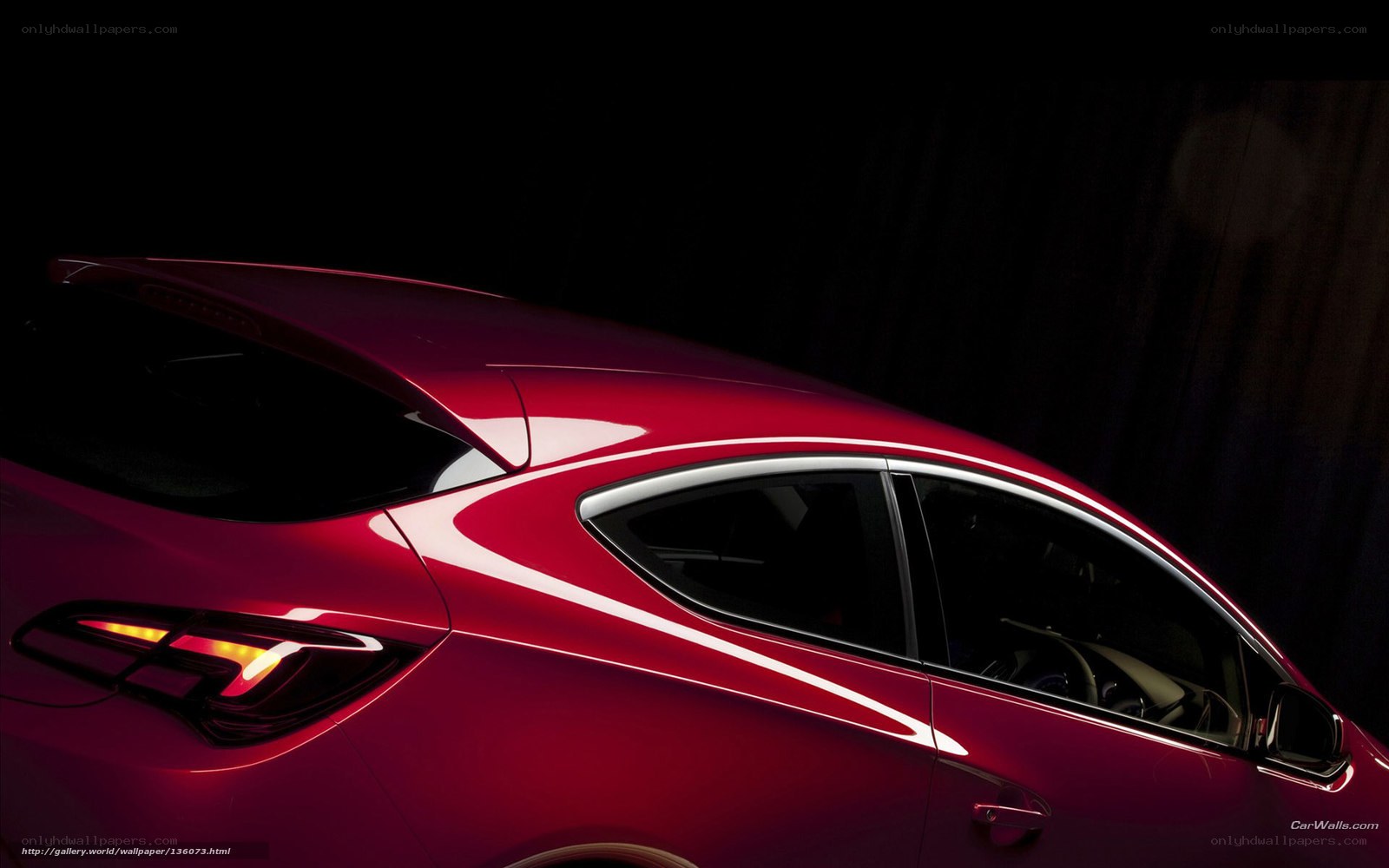 Red car side profile
