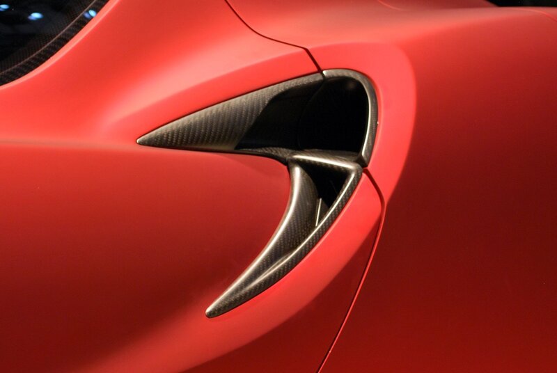 red car side vent detail