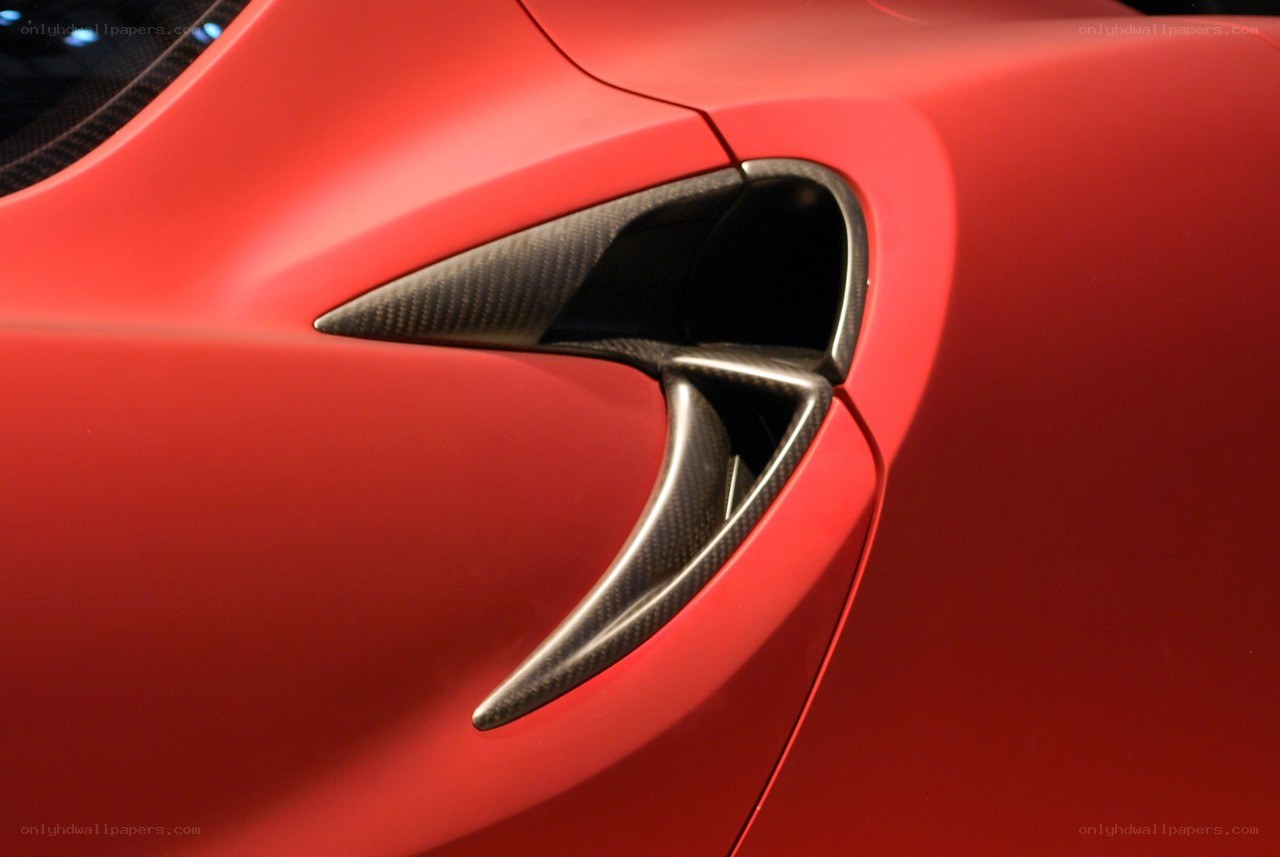 red car side vent detail