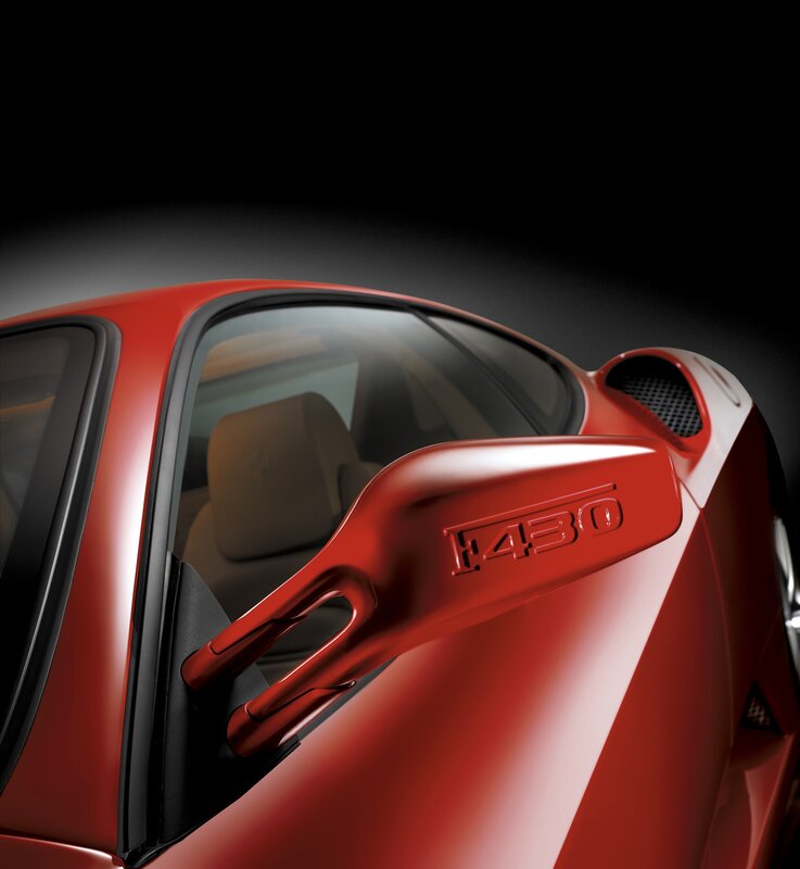 Red Car Side View — Dramatic
