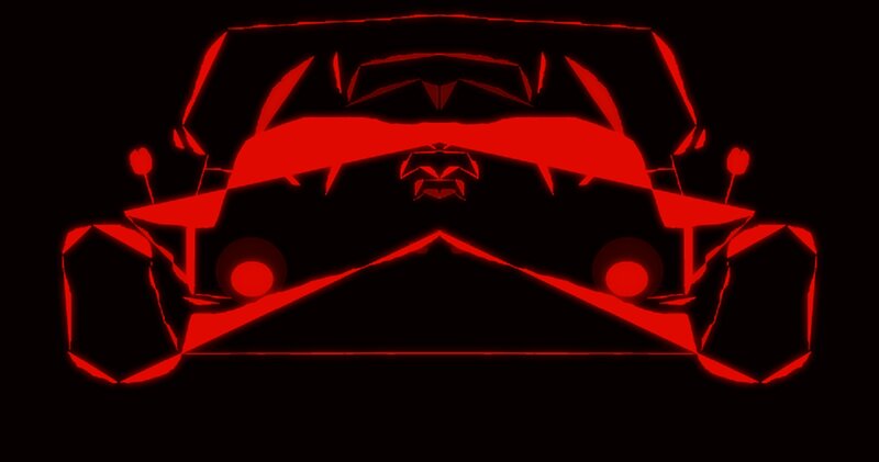 Red Car Silhouette — Dramatic