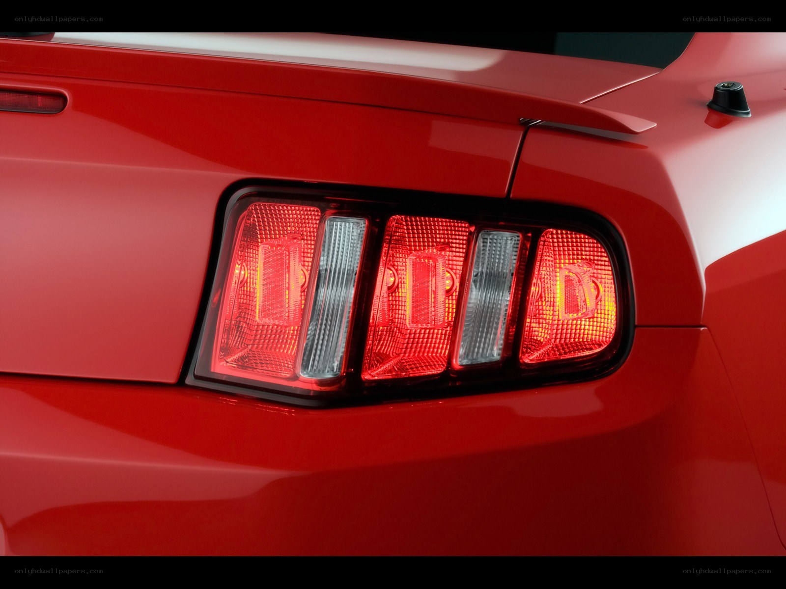 red car taillight close-up