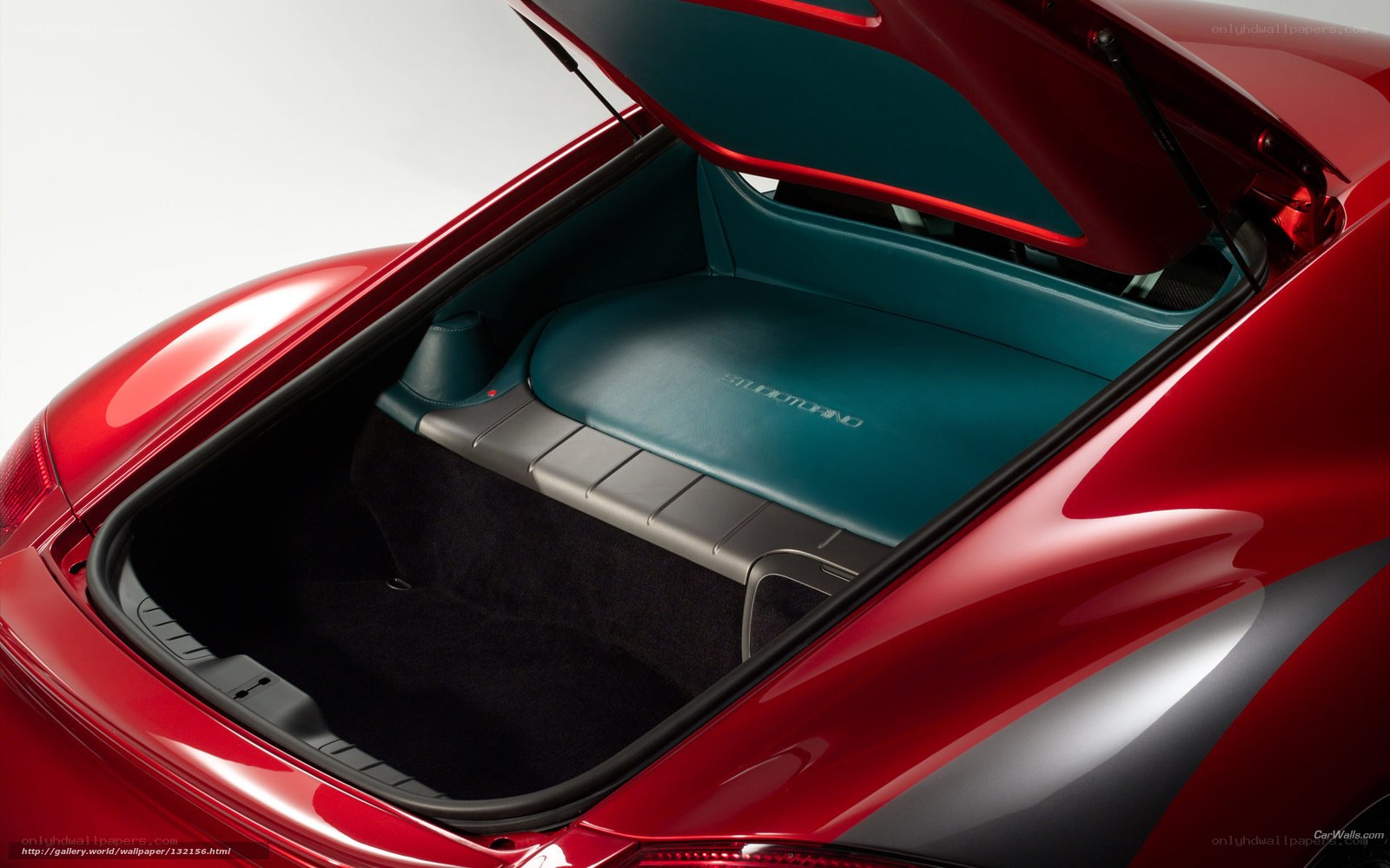 red car trunk interior