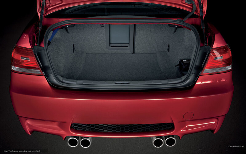 red car trunk interior