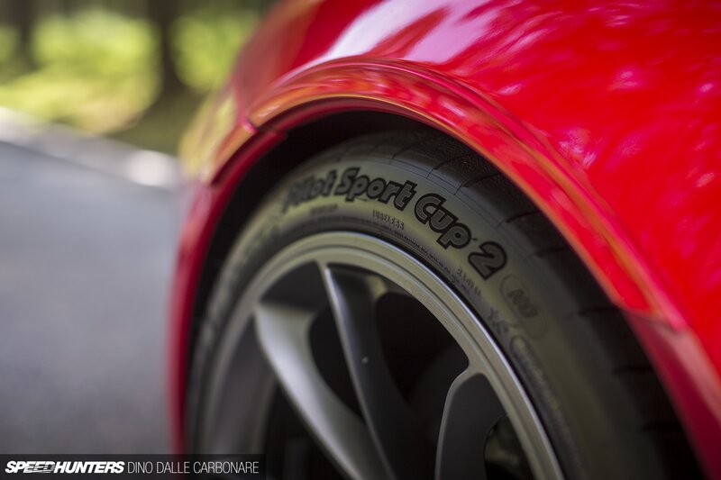 Red Car Wheel — Dramatic, Afternoon