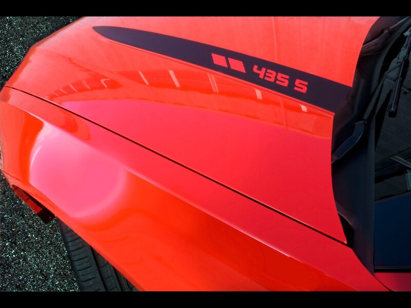 Red car with 435 S badge