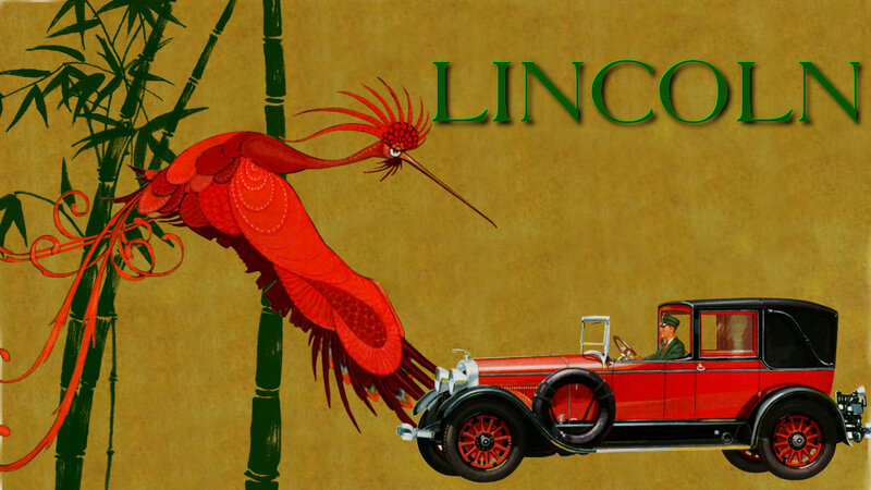 Red Car with Bird