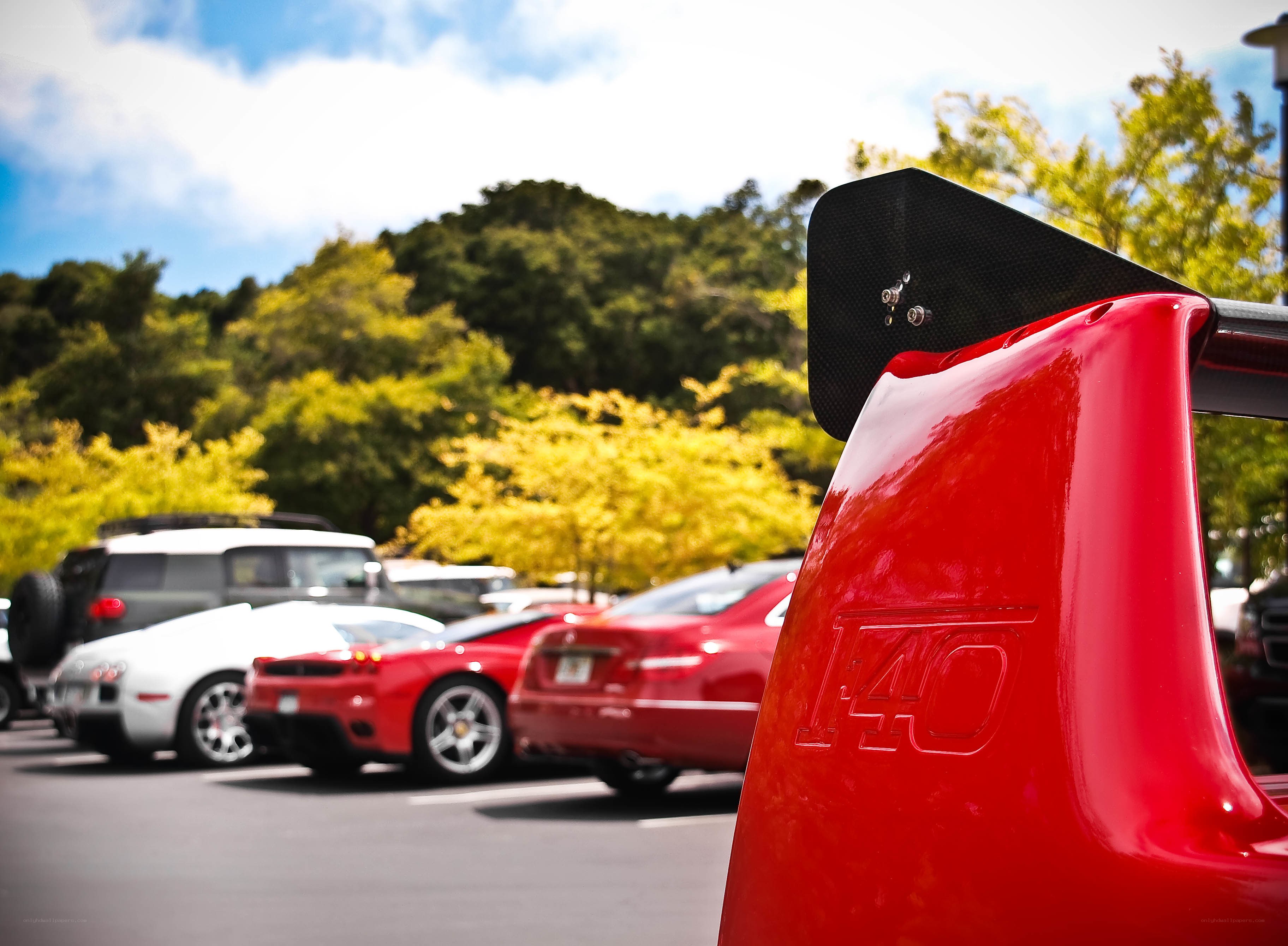Red car with F40 emblem