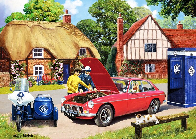 Red Car with Men