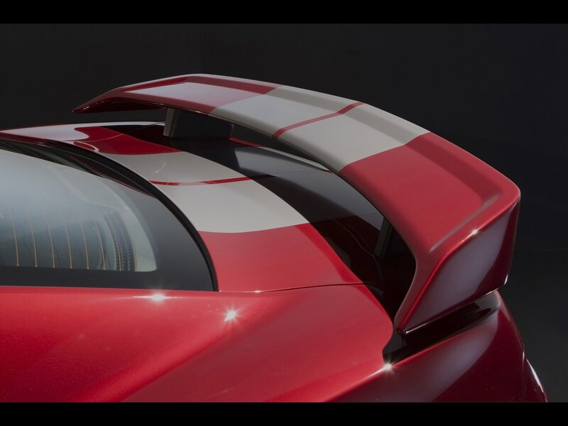red car with rear spoiler