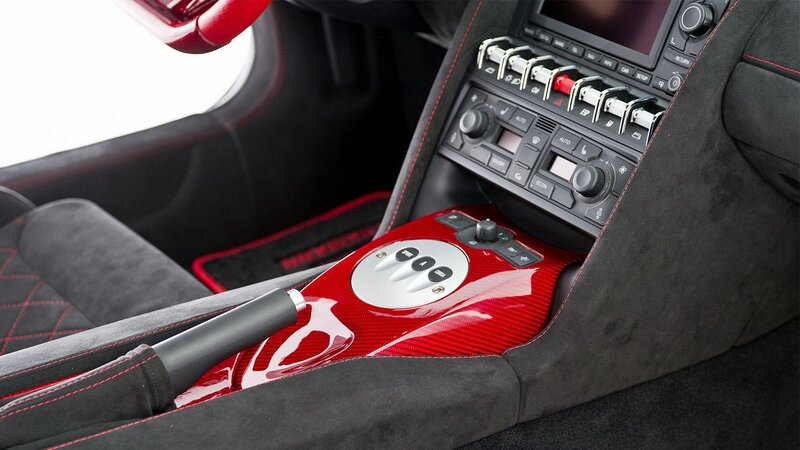 red carbon fiber car interior